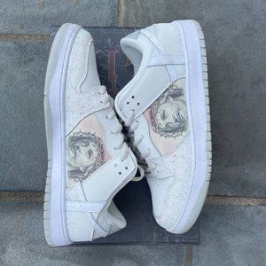 Kitowares SB Dunk 'Passion of the Christ" Men's Size 10.5 White/Cream/Red
